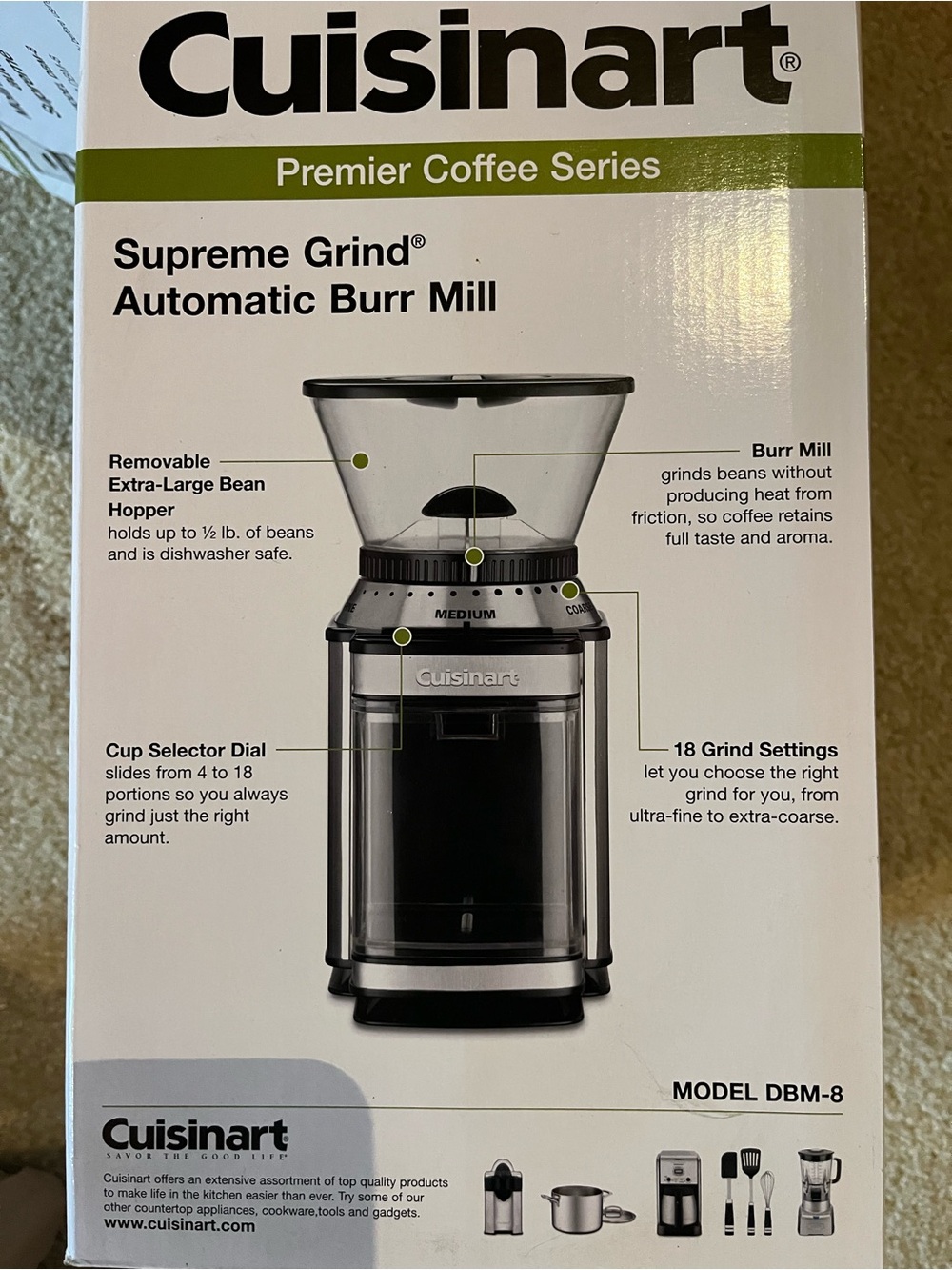 Cuisinart Black and Stainless Supreme Grind Automatic Burr Mill